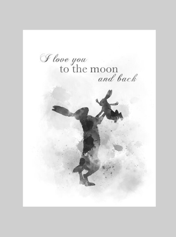 Guess How Much I Love You Quote ART PRINT I Love You to the Etsy