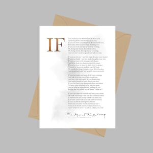 IF Poem, A5 Grußkarte, Poesie, Inspiration, Motivation, Geschenkidee