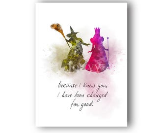 Glinda Good Witch Elphaba Zitat KUNSTDRUCK Theater, Musical, Geschenk, Broadway, West End, Wandkunst, Wohnkultur, Schlafzimmer, Büro, Wohnzimmer
