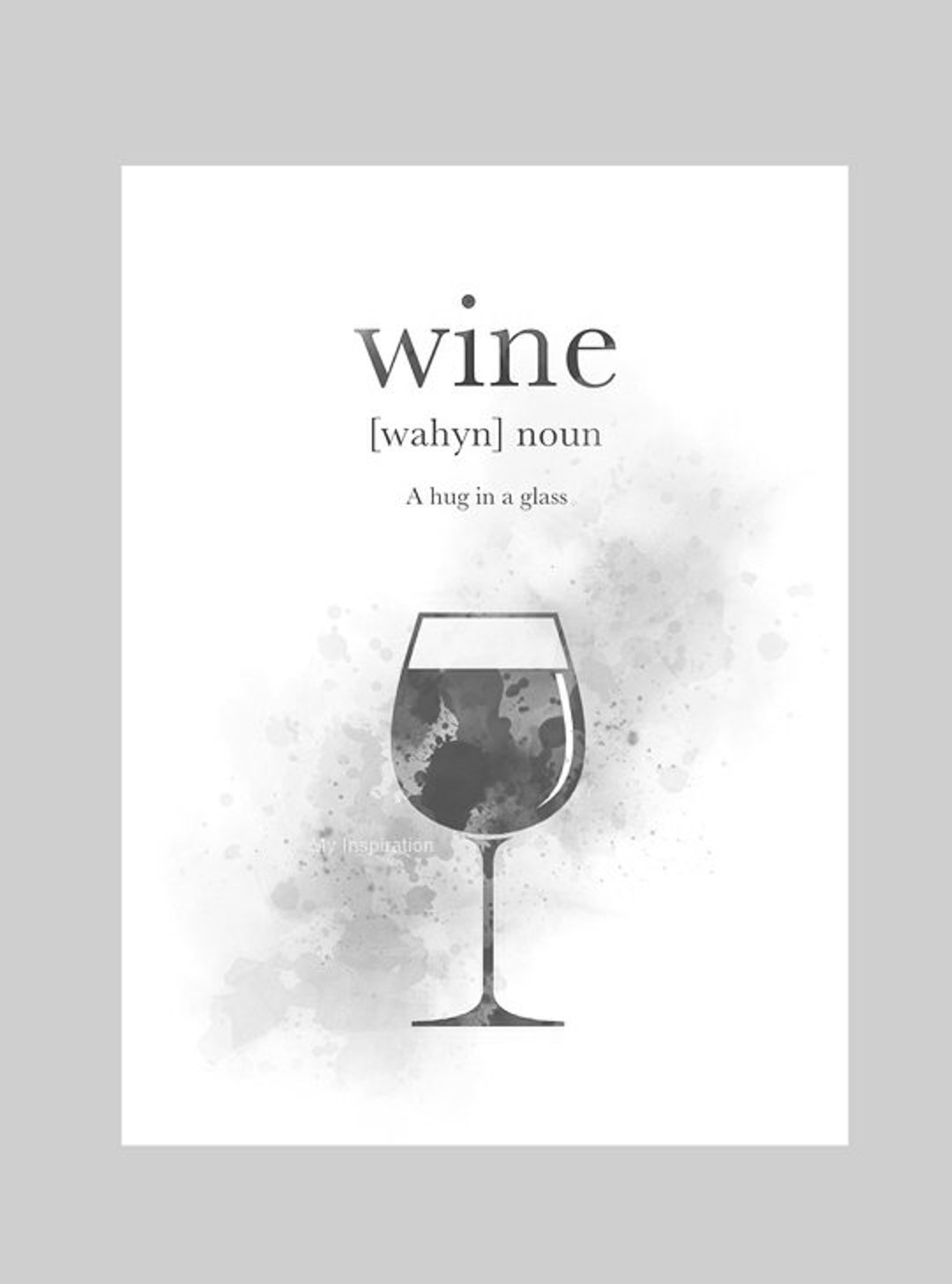 Wine Definition Quote ART PRINT Gift Wall Art Home Decor Etsy