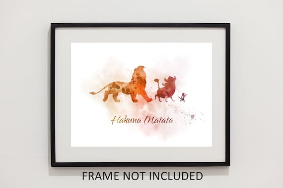 The Lion King Quote ART PRINT Hakuna Matata, Nursery, Gift