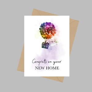Nouvelle carte de maison, carte de vœux A5, félicitations pour votre nouvelle carte de maison, première maison, jour du déménagement, amis, nouvelle maison