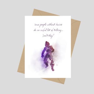 Citaat vogelverschrikker, A5-wenskaart, Wizard Of Oz, sommige mensen zonder hersens praten ontzettend veel, nietwaar?, cadeau-idee