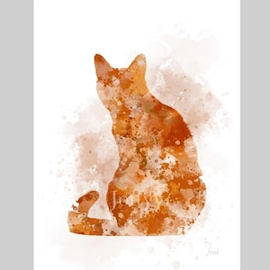 Ginger Cat ART PRINT Animal, Pet, Gift, Cat Lover, Wall Art, Home Decor, Gift Idea