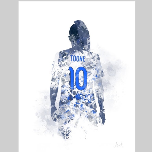 Ella Toone ART PRINT England, Football, Sport, Gift, Lionesses, Wall Art, Home Decor