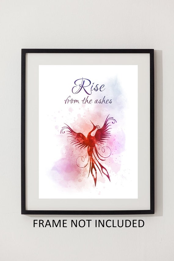 Buy Phoenix Bird Quote ART PRINT Rise From the Ashes, Mythology,  Inspirational, Gift, Wall Art, Home Decor Online in India 