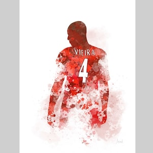Patrick Vieira ART PRINT Arsenal, Football, Sport, Gift, Wall Art, Home Decor
