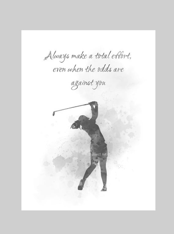 Golfer Ladies Quote ART PRINT Golf Female Woman Girl Etsy