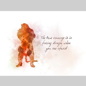Laffe leeuw quote ART PRINT Wizard of Oz, kinderkamer, moed, cadeau, kunst aan de muur, woondecoratie