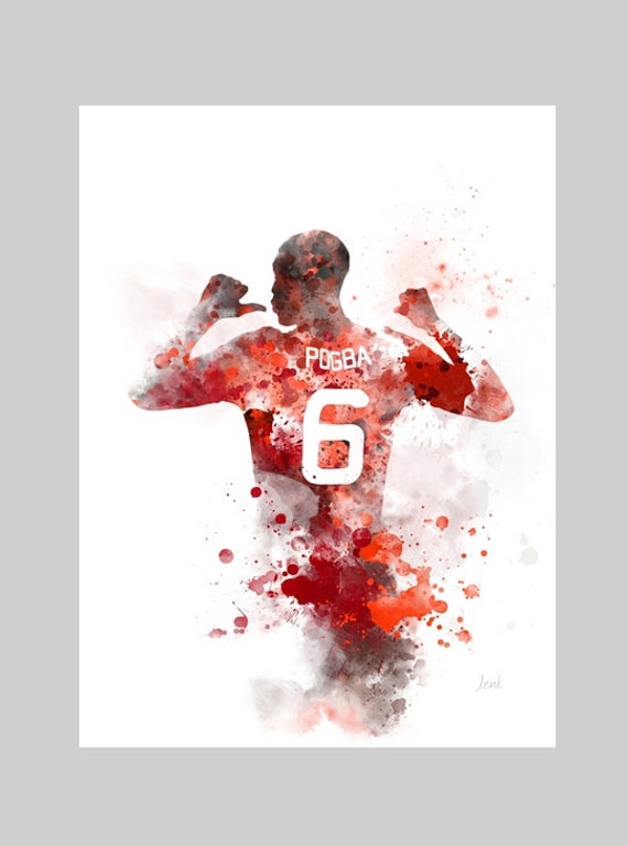 Paul Pogba Art Print Manchester United Football Sport Gift Norway - Man U Home Decor Paul Pogba Art Print Manchester United Football Sport Gift Norway - Man U Home Decor