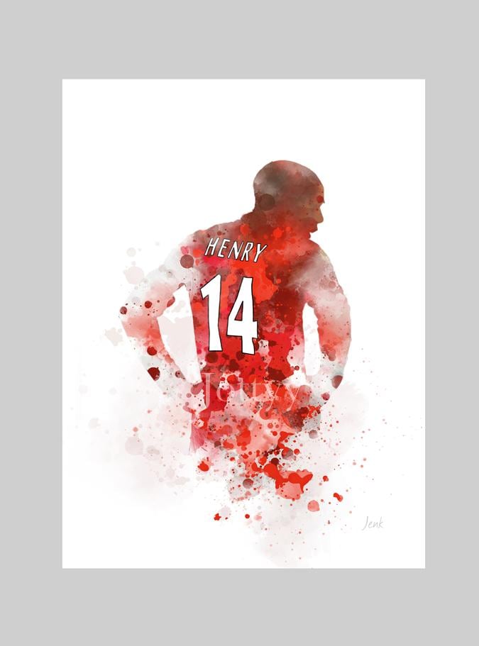 Affiche Signée Thierry Henry - Édition Limitée 136/500 - Encadrée - Originale