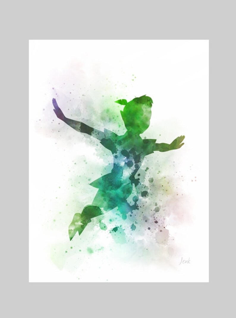 Peter Pan ART PRINT Nursery Gift Wall Art Home Decor Etsy