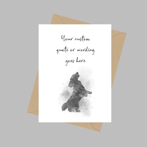 Personalisierte Cocker Spaniel Hund A5 Grußkarte Haustierliebhaber, Gedenkstätte, Erinnerung, Denken an Sie, Haustierverlust, Geschenkideen, Sympathie, B & W