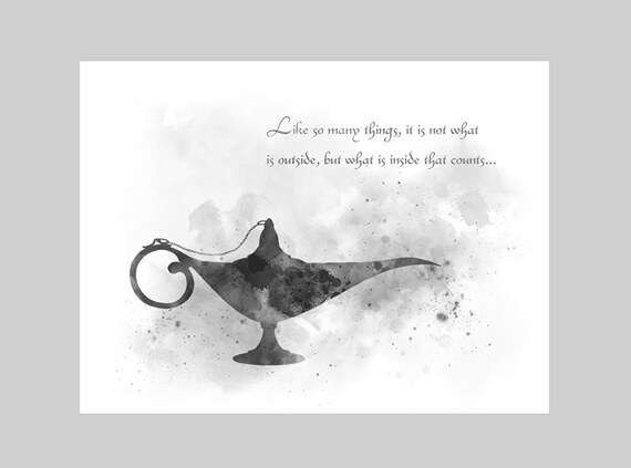 Aladdin Magic Lamp Quote ART PRINT Genie Nursery Gift Wall Art