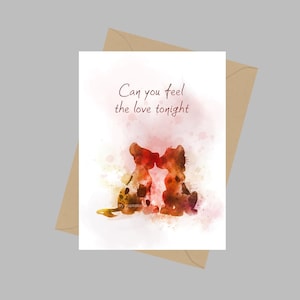 Pouvez-vous sentir l'amour ce soir, carte de voeux A5, inspirant, romantique, mariage, cadeau