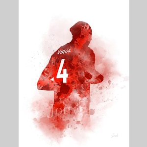 Virgil van Dijk ART PRINT Liverpool, Football, Sport, Gift Idea, Wall Art, Home Decor, Bedroom, Office