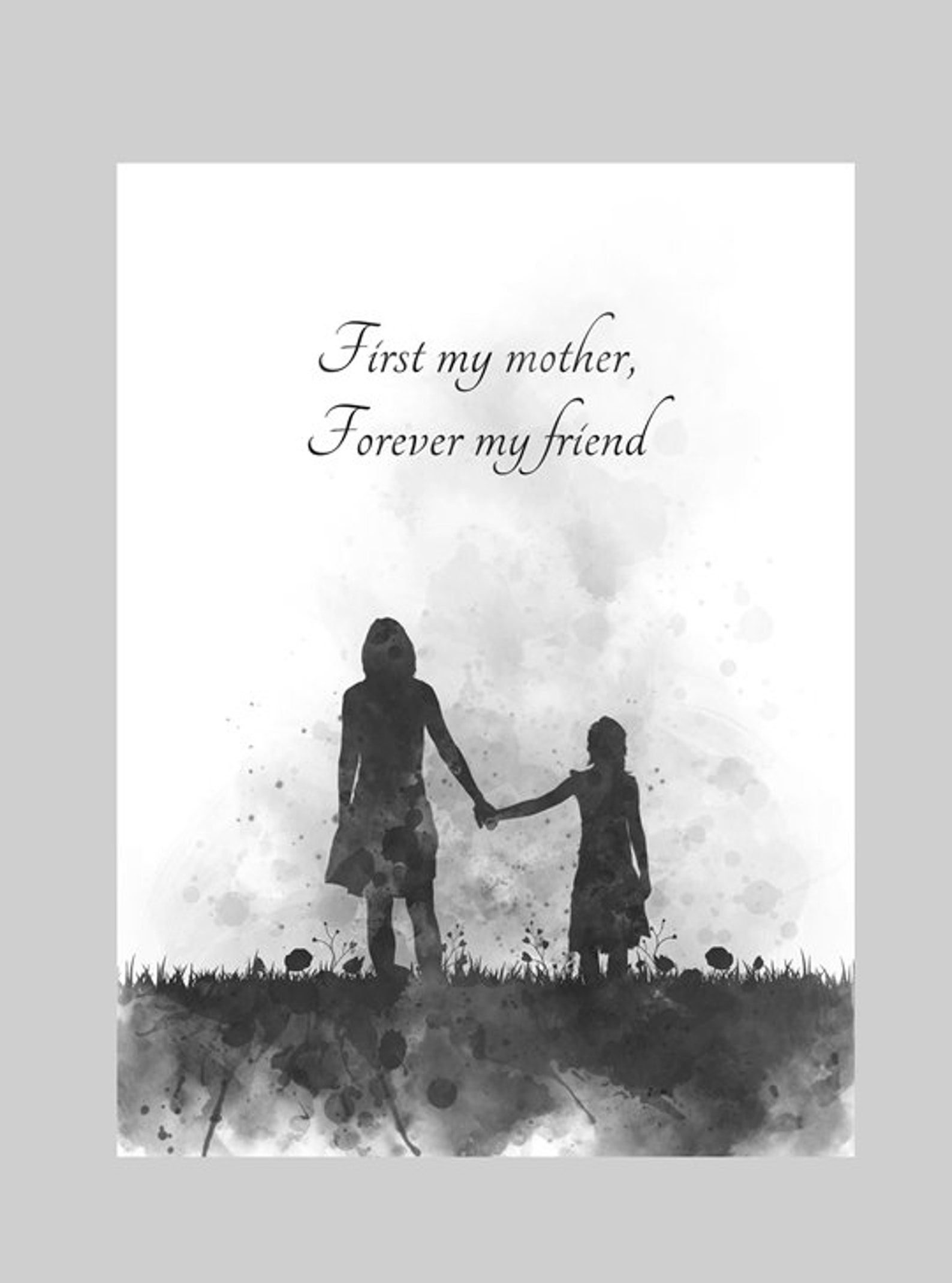 Mother and Daughter Quote ART PRINT Inspirational Mothers - Etsy