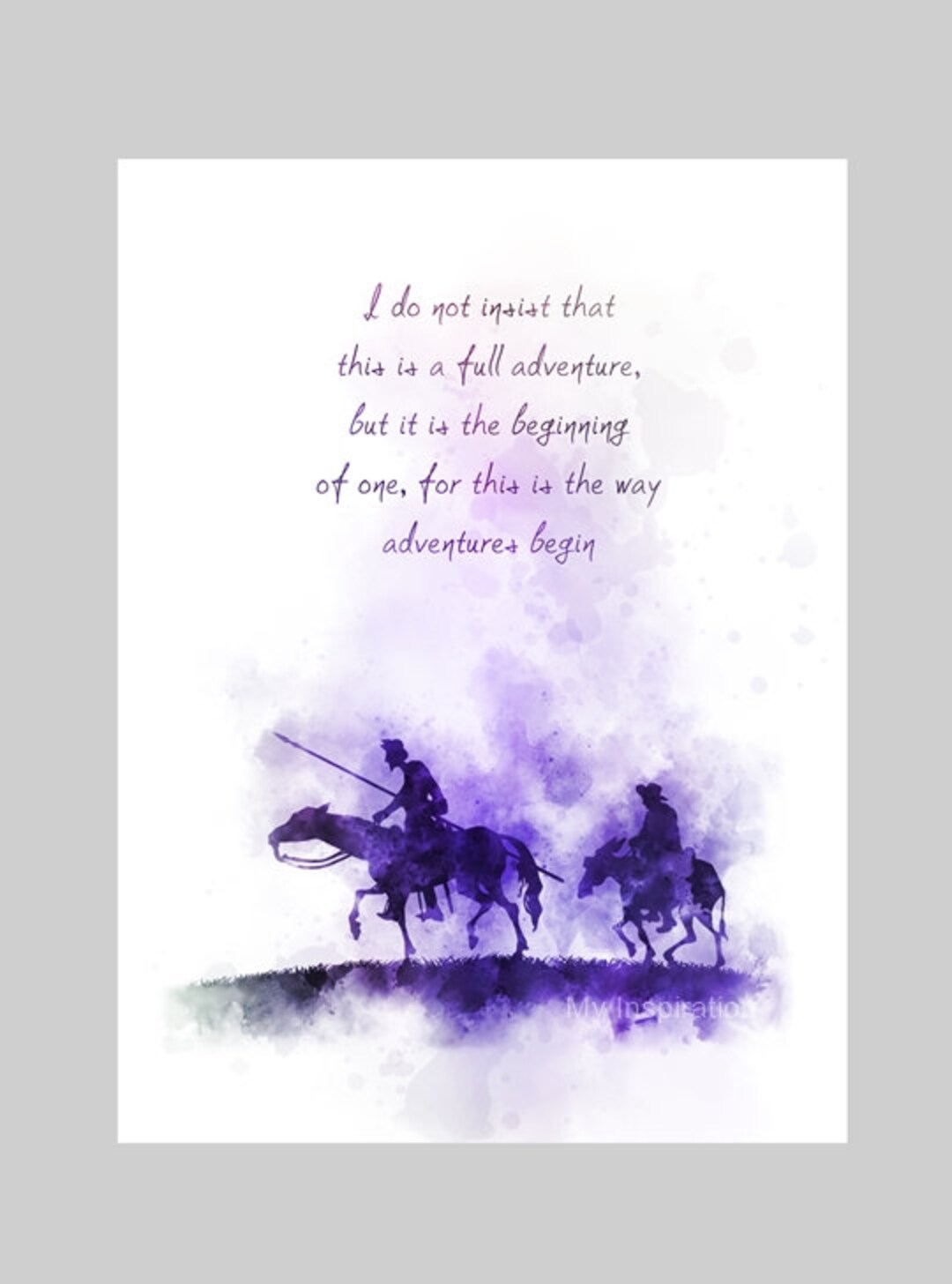 Don Quixote Quote ART PRINT Inspirational, Book, Gift, Wall Art, Home