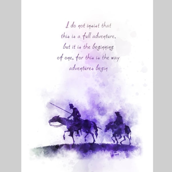 Don Quixote Quote ART PRINT Inspirational, Book, Gift, Wall Art, Home Decor, Adventure