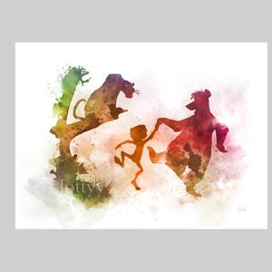 The Jungle Book ART PRINT Nursery, Gift Idea, Wall Art, Home Decor, Bedroom, Office