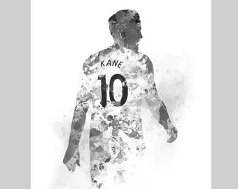 Harry Kane ART PRINT Tottenham Hotspur, Football, Sport, Gift, Wall Art, Home Decor