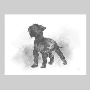 Miniature Schnauzer ART PRINT Dog, Animal, Pet, Gift, Wall Art, Home Decor, Bedroom, Office, Black and White