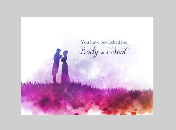 Orgueil Et Prejuges Citation Art Print Vous Avez Ensorcele Moi Etsy France