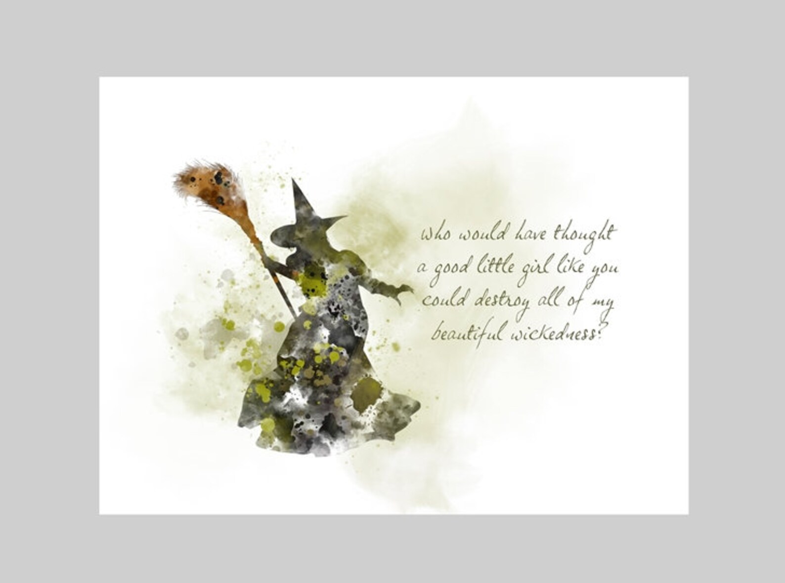 Wicked Witch of the West Quote ART PRINT Wizard of Oz, Gift, Wall Art ...