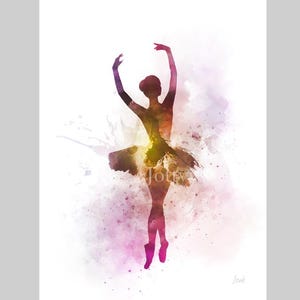 Ballerina ART PRINT Ballet Dancer, Dance, Gift for her, Wall Art, Home Decor, Bedroom, Office
