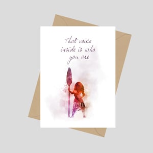 That Voice Inside Is Who You Are Citaat, A5-wenskaart, kinderkamer, prinses, cadeau, inspirerend, motiverend, positief, cadeau-idee, cadeau-idee