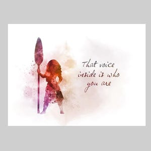 Moana Zitat KUNSTDRUCK Diese Stimme im Inneren ist, wer du bist, Kinderzimmer, Prinzessin, Inspiration, Motivation, Geschenk, Wandkunst, Wohnkultur, Schlafzimmer
