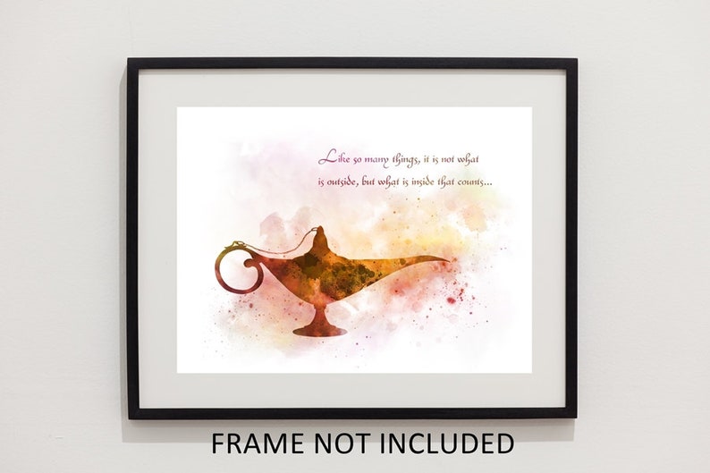 Aladdin Magic Lamp Quote ART PRINT Genie Nursery Gift Wall Etsy