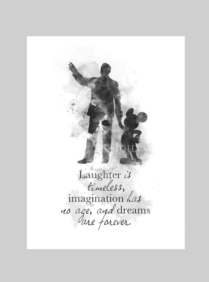 ウォルト・ディズニー ミッキーマウス 名言 アートプリント 保育園