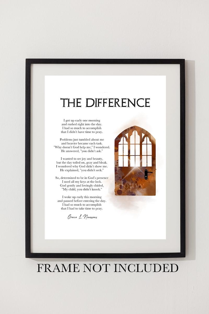 The Difference Poem ART PRINT Grace L Naessens, Christian, Religious ...