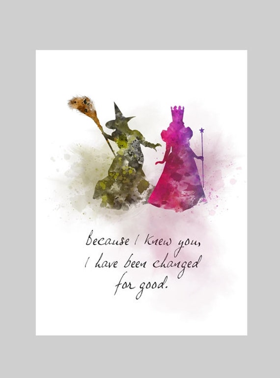 Glinda Good Witch Elphaba Quote ART PRINT Theatre Musical - Etsy Hong Kong