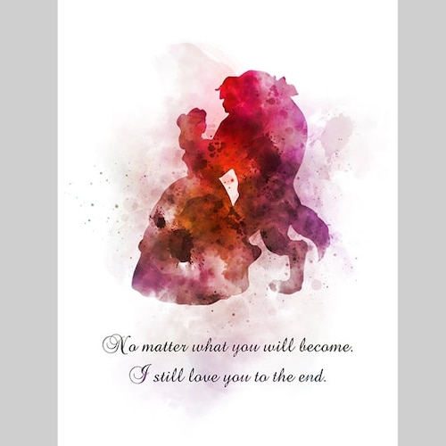 Beauty And The Beast Quote Art Print I Still Love You Till The Etsy