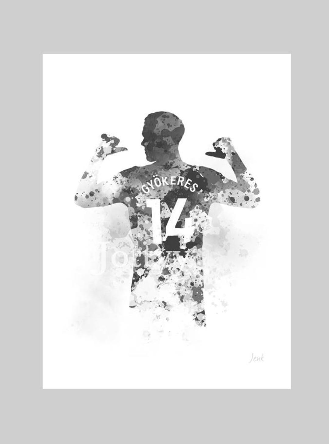 Viktor Gyokeres ART PRINT Arsenal Football, Gift Idea, Bedroom