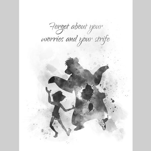 The Jungle Book Quote ART PRINT Mowgli Baloo Nursery Gift Etsy