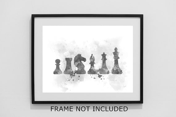 Drawing of chess pieces | Art Board Print