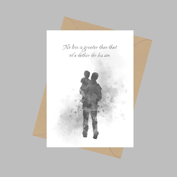 Citation Pere Et Fils Carte De Vœux A5 Aucun Amour Nest Etsy France