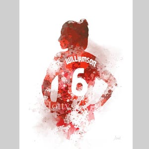 Leah Williamson ART PRINT Arsenal, Football, Sport, Gift, Wall Art, Home Decor