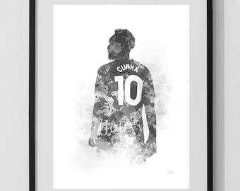 Matheus Cunha ART PRINT Manchester United Football, Wall Art, Home