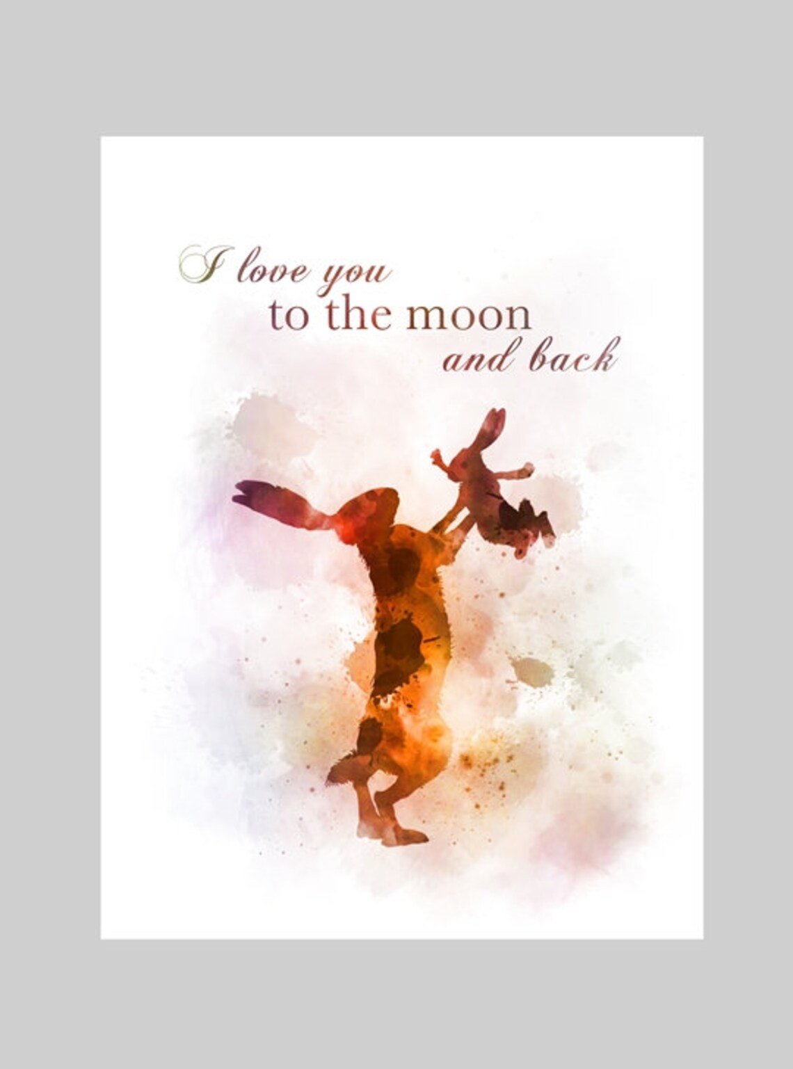 Guess How Much I Love You Quote ART PRINT I love you to the Etsy