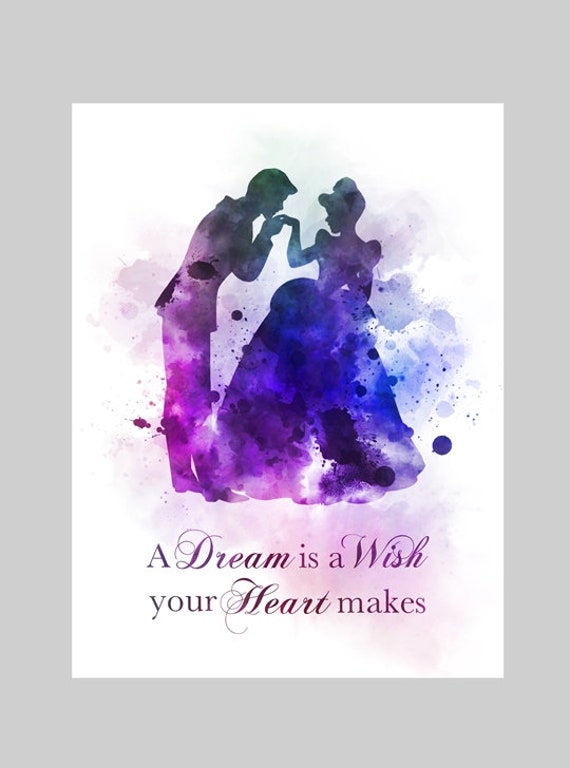 Cinderella Quote Art Print Dance A Dream Is A Wish Your Heart Etsy Cinderella Quote Art Print Dance A Dream Is A Wish Your Heart Etsy