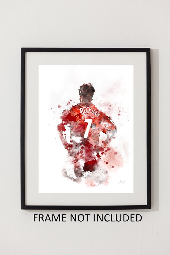 デビッド・ベッカム アートプリント マンチェスター・ユナイテッド
