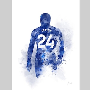 Reece James ART PRINT Chelsea, Football, Sport, Gift, Wall Art, Home Decor