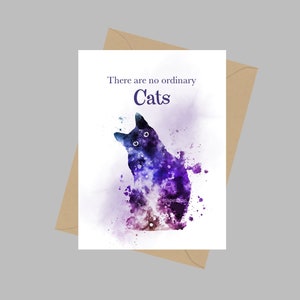 Er zijn geen gewone katten citaat, A5 wenskaart, dier, kat, cadeau