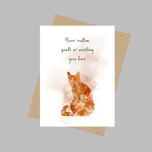 Tarjeta de felicitación personalizada Ginger Cat A5 Amante de las mascotas, Memorial, Recuerdo, Pensando en ti, Pérdida de mascotas, Personalizado, Ideas de regalos, Simpatía, Memoria
