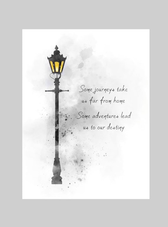 narnia quote art print lamppost nursery gift inspirational etsy