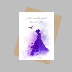 He cruzado océanos de tiempo para encontrarte, Tarjeta de felicitación A5, Cita, Bram Stoker Drácula, Inspirador, Regalo